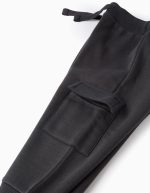 Pantalon de jogging avec poches cargo pour bébé garçon, gris – Image 4