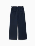 PANTALON EN MAILLE À CARREAUX, BLEU FONCÉ, SMS – Image 2