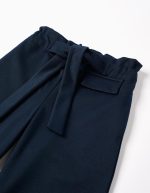PANTALON EN MAILLE À CARREAUX, BLEU FONCÉ, SMS – Image 4