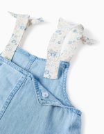 Salopette à imprimé floral pour fille, bleu/blanc – Image 3