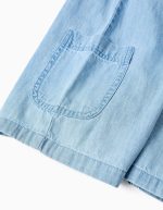 Salopette à imprimé floral pour fille, bleu/blanc – Image 4