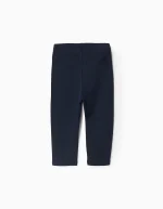 Lot de 2 leggings fleuris/lisses pour bébé fille, vert/bleu – Image 2