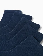 Lot de 5 paires de chaussettes unies pour garçon, bleu foncé – Image 2