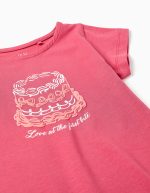 T-SHIRT SS EN MAILLOT, ROSE FONCÉ, 4/5 – Image 3