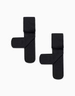 Lot de 2 collants en microfibre 40 deniers pour filles, noir