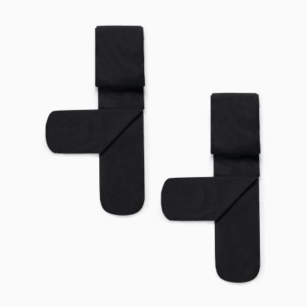 Lot de 2 collants en microfibre 40 deniers pour filles, noir