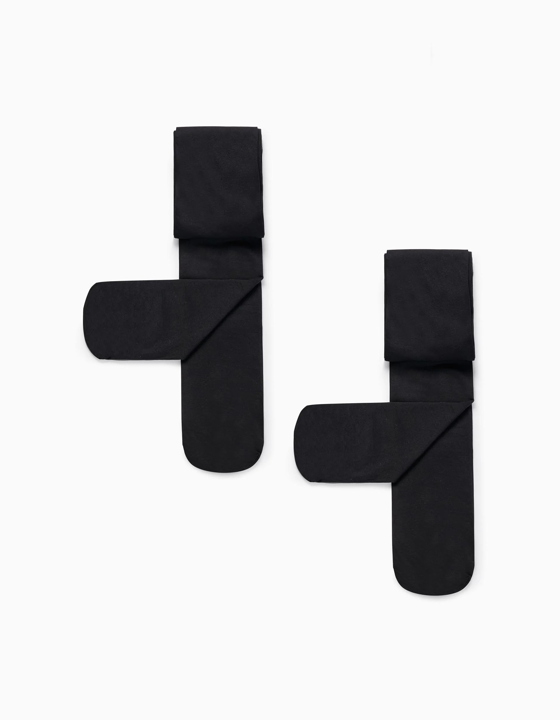 171220256942d2f540a16.jpeg Lot de 2 collants en microfibre 40 deniers pour filles, noir – Image 1