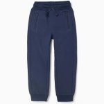 Pantalon de jogging pour garçon, coupe slim, bleu foncé, avec poches étanches