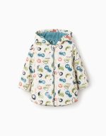 Parka en caoutchouc à capuche pour bébé garçon, beige