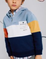 Sweat à capuche en coton à blocs de couleur pour garçons, multicolore – Image 4