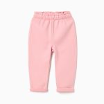 Pantalon de jogging en maille brossée pour bébé fille, rose