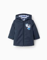Parka en caoutchouc à capuche pour bébé garçon « Mickey », bleu foncé