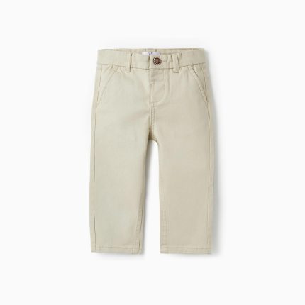 Pantalon en sergé beige pour bébé garçon