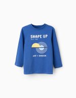 T-shirt à manches longues en coton pour garçon « Art et Design », bleu