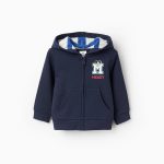 Veste à capuche bleu foncé pour bébés garçons