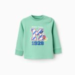T-shirt à manches longues en coton pour bébé garçon « Mickey », vert