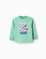 T-shirt à manches longues en coton pour bébé garçon « Mickey », vert