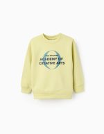 Sweat-shirt brossé pour garçon « Art », jaune