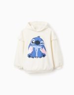 Sweat à capuche à sequins pour filles « Stitch », beige