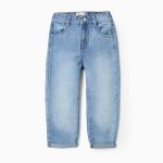Jeans pour filles « coupe maman », bleus