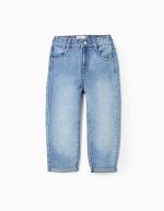 Jeans pour filles « coupe maman », bleus