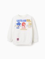 Sweat-shirt en coton pour garçon « Sonic & Friends », blanc