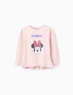T-shirt à manches longues en coton pour filles « Minnie », rose