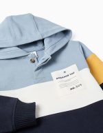 Sweat à capuche en coton à blocs de couleur pour garçons, multicolore – Image 3