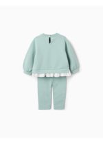 Ensemble de survêtement brossé pour bébé fille « Formes », vert clair – Image 2