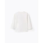 T-shirt à manches longues en coton « ZY » pour bébé garçon, blanc – Image 2