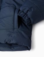 Doudoune à capuche doublée polaire pour garçon, bleu foncé – Image 4