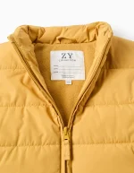 Gilet Matelassé avec Doublure Polaire pour Garçon, Jaune – Image 3