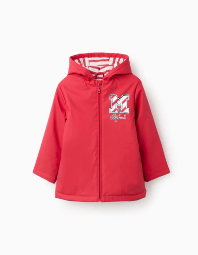 31074363040-2_400x Parka en caoutchouc à capuche pour filles « Minnie », rouge – Image 1