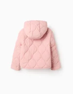 Parka matelassée à capuche pour filles, rose – Image 2