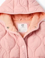 Parka matelassée à capuche pour filles, rose – Image 4