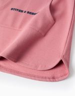 Robe-sweat à capuche pour filles « Stitch », rose – Image 4