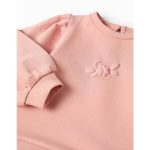 Robe-sweat à motif papillon pour bébé fille, rose – Image 3