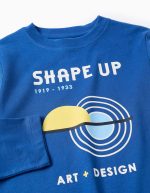 T-shirt à manches longues en coton pour garçon « Art et Design », bleu – Image 3