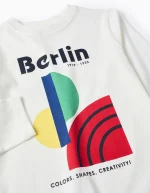 T-shirt à manches longues en coton pour garçon « Berlin », blanc – Image 3