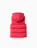 Gilet matelassé à capuche pour garçon, rouge – Image 2
