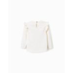 T-shirt en coton à volants pour bébé fille « Marie », blanc – Image 2