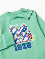 T-shirt à manches longues en coton pour bébé garçon « Mickey », vert – Image 3