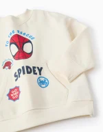 Sweat-shirt brossé à poches kangourou pour bébé garçon « Spidey », beige – Image 3