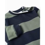 Sweat-shirt rayé pour bébé garçon, bleu foncé/vert – Image 3