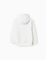 Sweat à capuche bouclé pour garçon « ZY Archives », blanc – Image 2