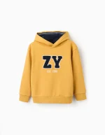 Sweat à capuche en bouclé pour garçon « ZY Archives », jaune