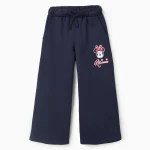 Pantalon Jogpant en Coton Wideleg pour Fille 'Minnie' Bleu Foncé