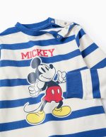 T-shirt à manches longues rayé blanc et bleu pour bébé garçon. Mickey – Image 3