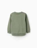 Sweat-shirt à imprimé poitrine pour garçon « ZY Archives », vert – Image 2