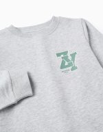 Sweat-shirt à imprimé poitrine pour garçon « ZY Archives », gris chiné – Image 3